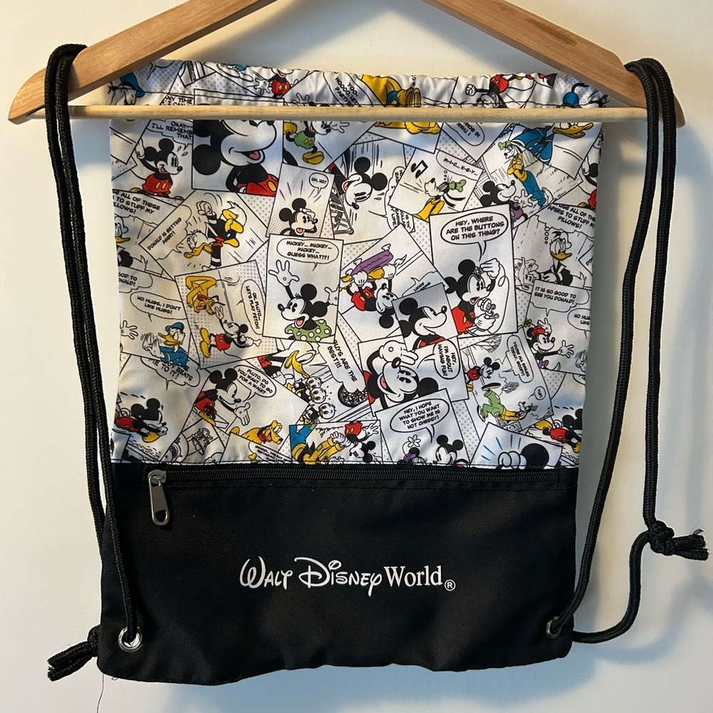 Disney Mickey Mouse Drawstring Bag - Black and Multicolor